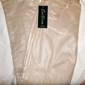 Cartise Metallic Gold Jeans NWT!